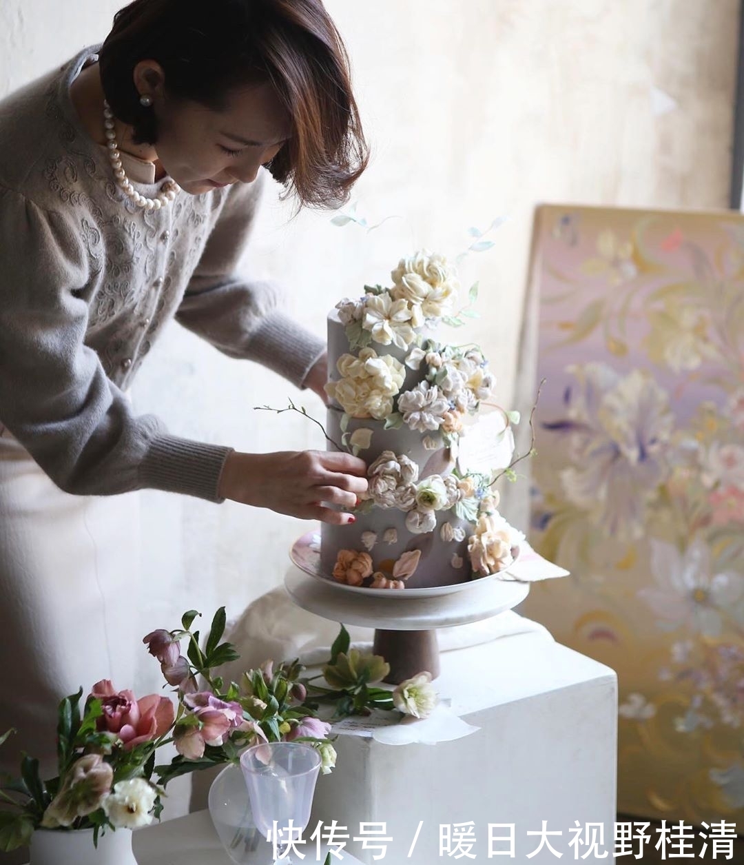 制作■她做的鲜花蛋糕太撩人,看完后全世界都惊艳了!