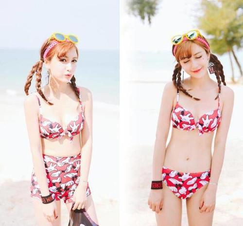 夏日，美女身穿性感的泳衣！展现出了曼妙的身材！