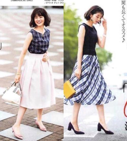 日本小姐姐初秋秋穿搭示范，格纹也能精致优雅显气质