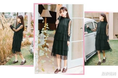 过时:过时的裙子别穿了,今年流行“黑色网纱裙”,搭配平底鞋就很美!