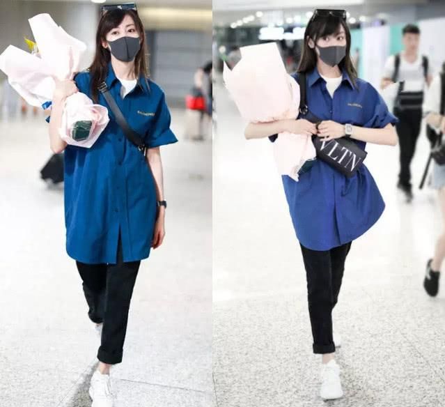 26岁杨紫终于穿对了！5千块的衬衫，撞衫80斤的张天爱都不输