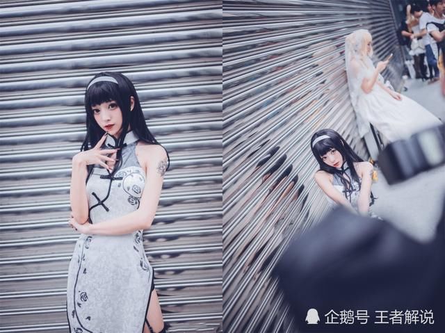 霞之丘诗羽！小姐姐黑丝白旗袍亮相街拍，你确定不来看看