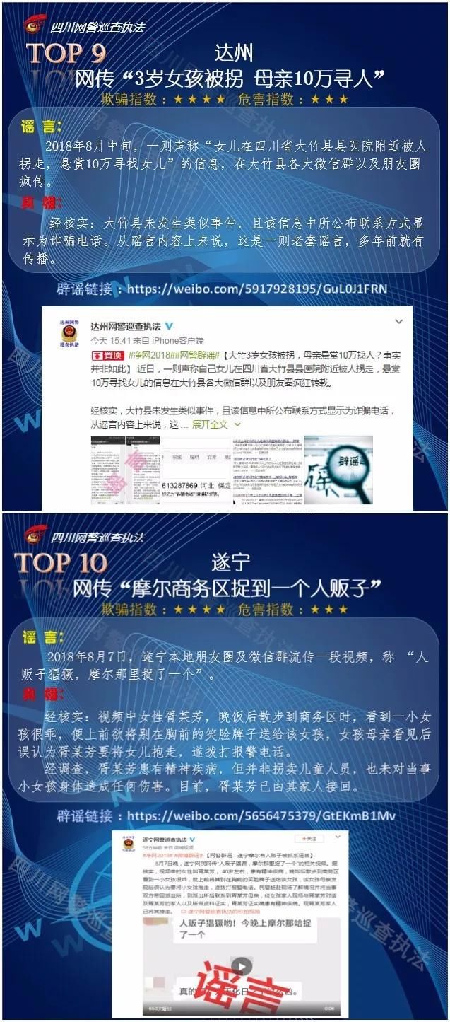 微辟谣8月四川谣言TOP10，好多南充人居然都信了这些……