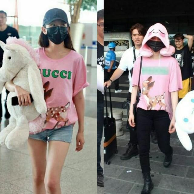 4人穿同一款粉色T恤，宋祖儿甜美可爱，李宇春比韩雪还有女人味