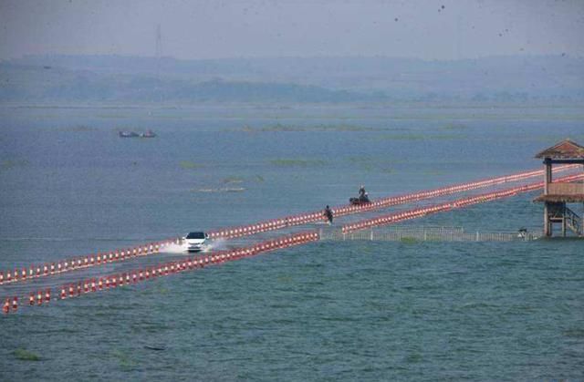 全球最美水上公路，汽车可与船同行，涨潮时才会出现