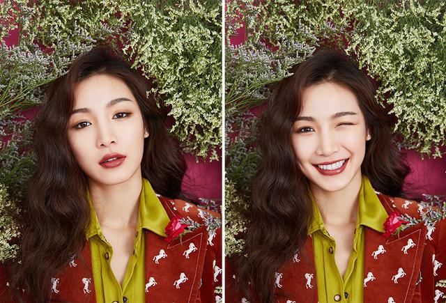 90后新锐小花何美璇张南穿印花西装，竟没输同款造型的宋佳刘雯