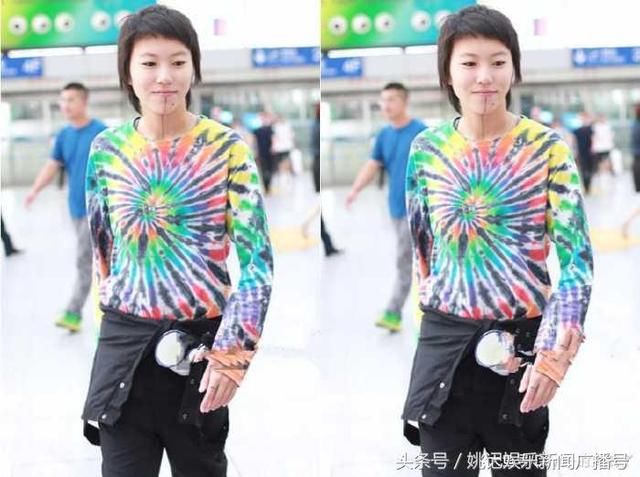 窦靖童衣品真尴尬！这鞋子穿多久没洗了，网友：咋没半点王菲气质