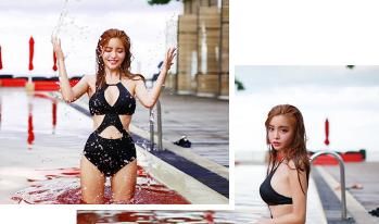 时尚又大胆的小姐姐穿连体泳衣，性感撩人、时尚优雅，俏皮可爱