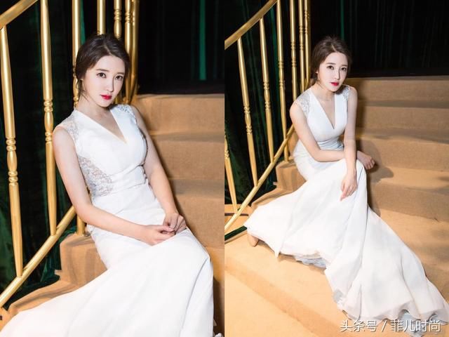 张璇真会穿，白色紧身裙大秀好身材，网友：这才是女神该有的样子