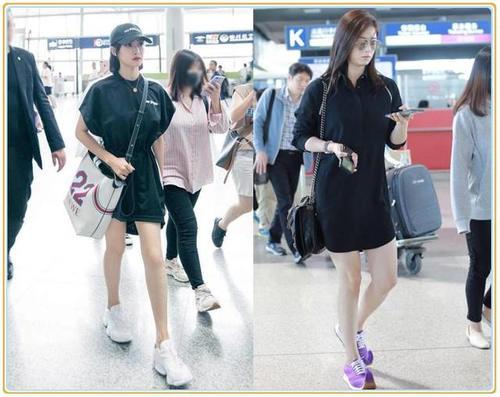 本以为穿黑色衬衫裙的蒋欣腿已经够细了，但看到宋茜，我沉默了！