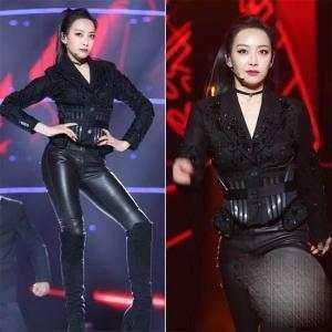 张韶涵把皮裤穿出了刘雯般的高级感，邓紫棋换上渔网裤效果也神奇