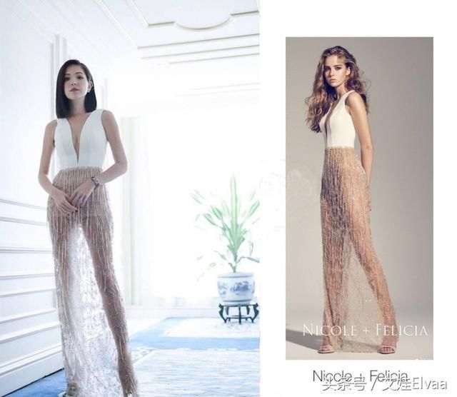 34岁许玮宁穿领口低到肚脐眼的上衣，下装还是露腿装，真的是太拼