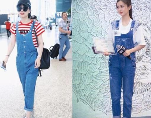 时尚新宠吴昕，一条背带裤的扮嫩技术，就连杨颖都比不过！