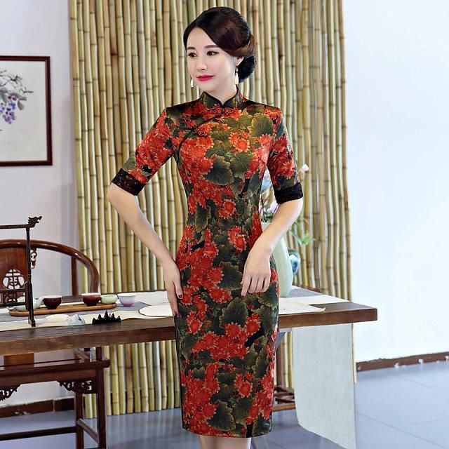 立领修身显瘦旗袍，为中式优雅增光添彩！