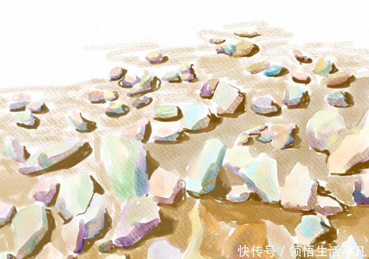 那海边石头的画法技巧分享