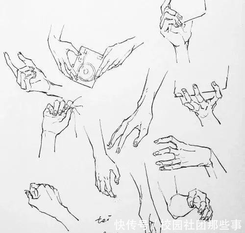  [素描]素描｜360度手部素描干货，值得你收藏！