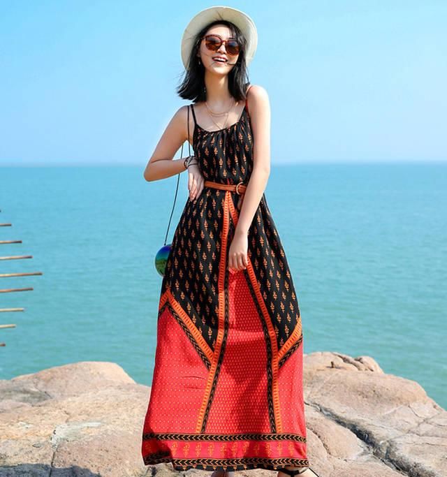  自由■波希米亚裙子好浪漫，30岁女性穿着很适合，充满着热情与自由