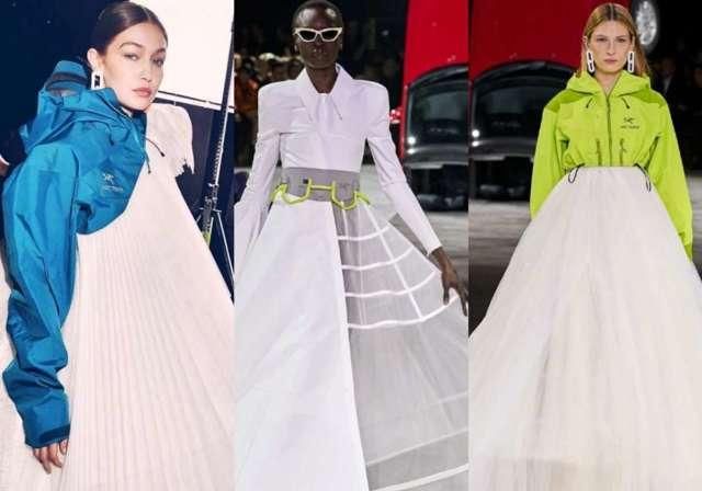  礼服：这大约就是我见过最“潮”的婚纱礼服，“一半运动衣一半长裙”，贼引人注意