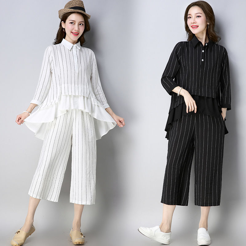 9月上海热翻天,还没买秋装微胖女人,试试这几款棉麻上下装,爽