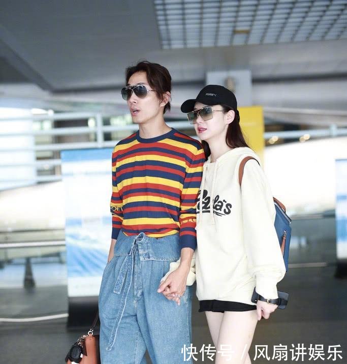 戚薇夫妻俩一同现身机场, 这回李承铉穿得可比戚薇时髦多了!