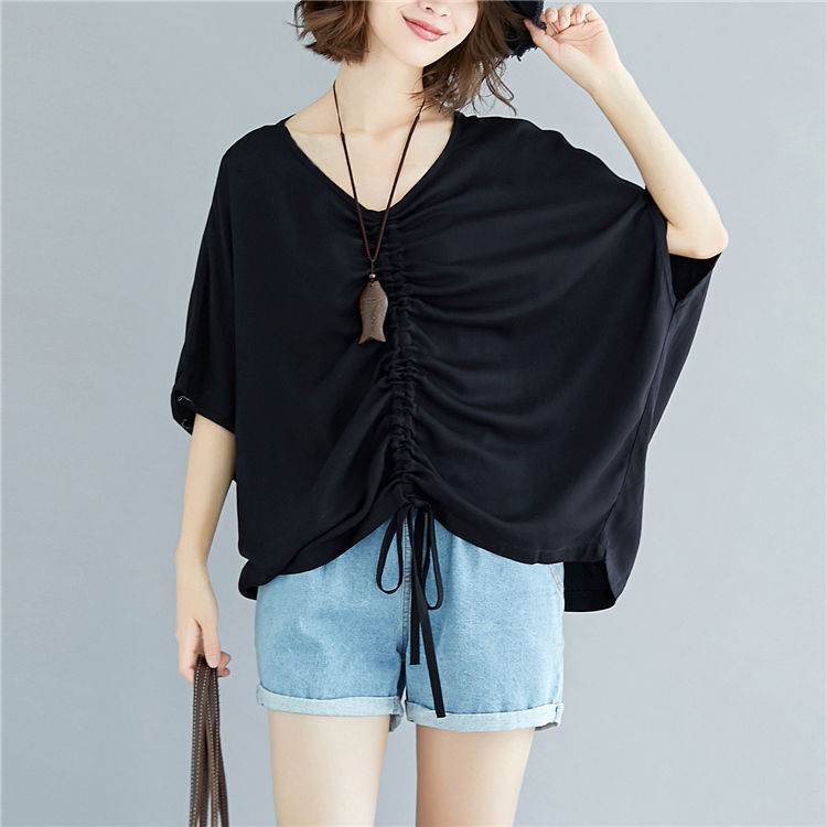 有一种清凉叫:“天然棉麻衫”配萝卜裤穿很舒适，美的独一无二