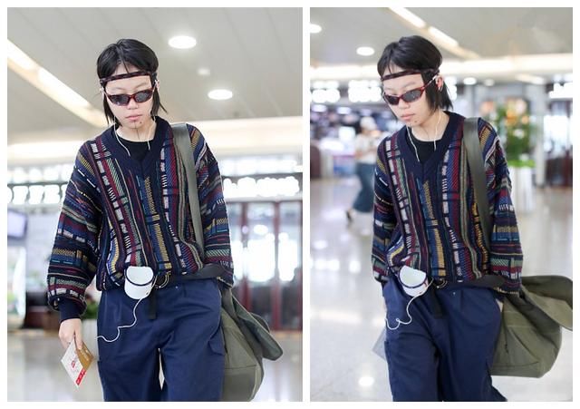 这种时尚你懂吗？窦靖童机场腰间挂水杯超个性，竟如此接地气