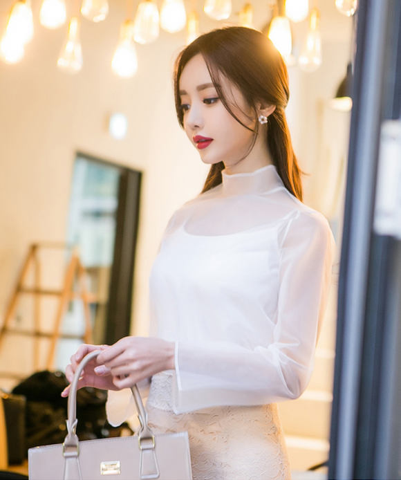 女神孙允珠,雾霭烟缭微薄蚕丝欧根纱雪纺