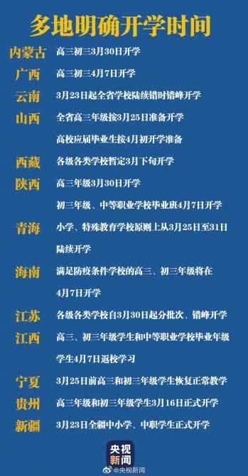  『教室』“超长寒假”将结束 13地明确开学时间