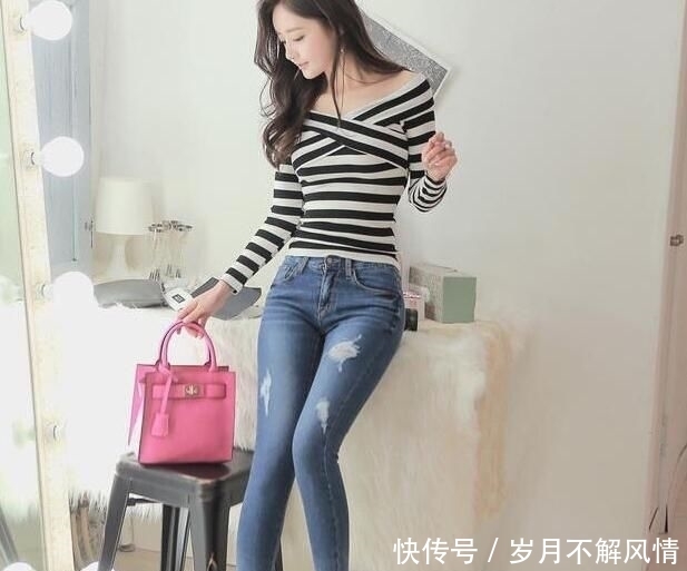 『舒适』穿搭靓丽的牛仔裤美女，展现高雅淑女范！