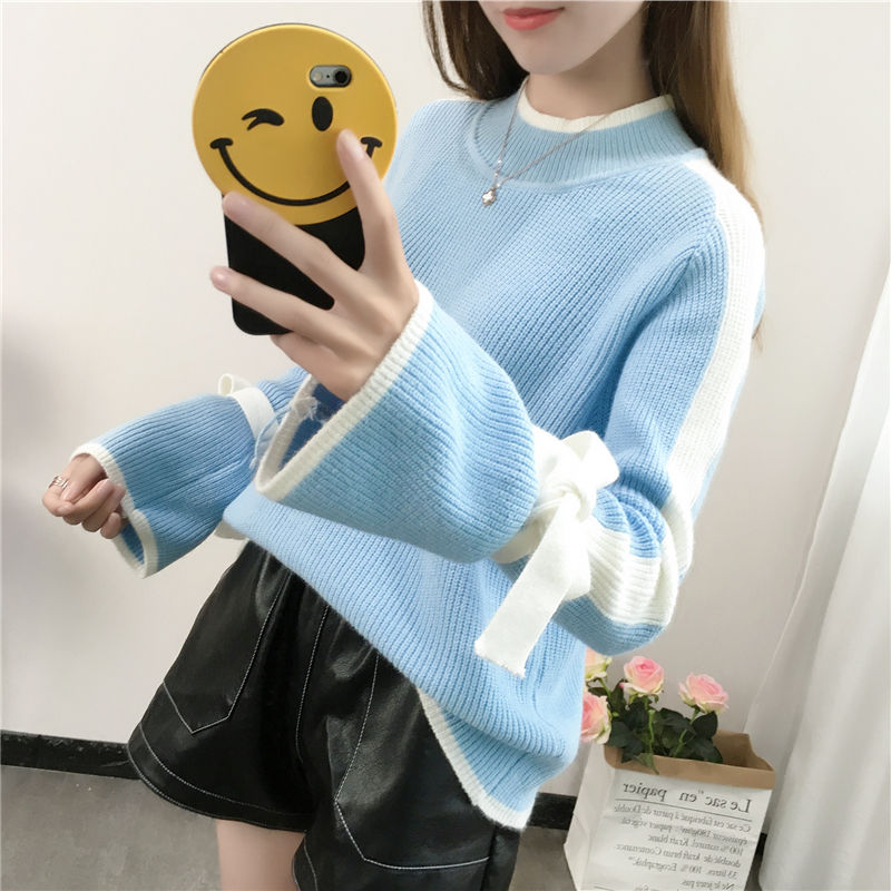 太美了!难怪老婆不穿裙子!穿这针织衫+黑裤子，洋气时髦巨美嫩