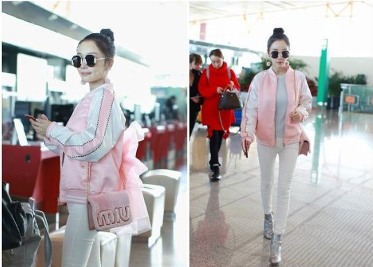 李小璐又换新发色却遮着不给看，穿红色羽绒服还没旁边闺蜜洋气