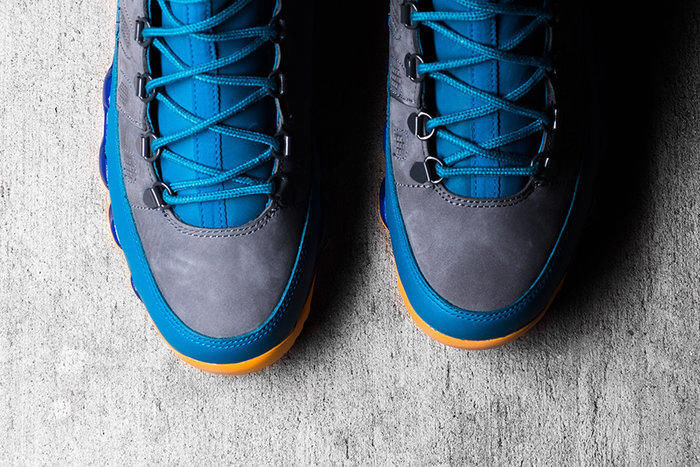 实拍展示深渊绿/深灰/和谐蓝色Air Jordan 9 Boot NRG