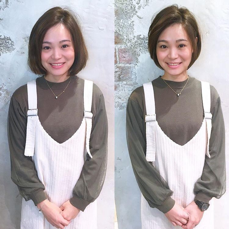 对比了才知道，短发能让你的脸型马上变小