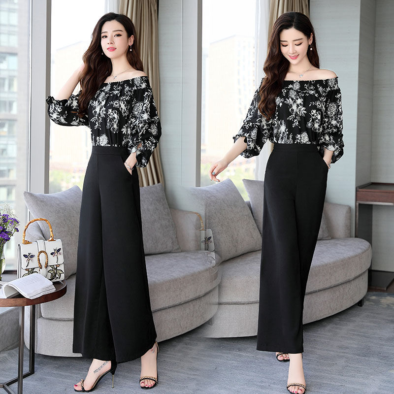 谁说只有穿裙才漂亮，老婆穿上这种雪纺套装，清凉又迷人，美绝了