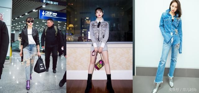 宋茜真的瘦了!穿牛仔短裙暴露了一双大长腿，网友:女神般的身材