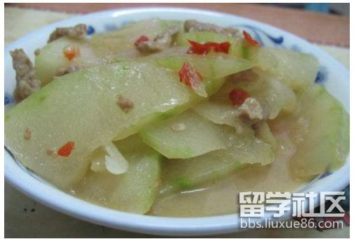 中考考生营养食谱:冬瓜肉片
