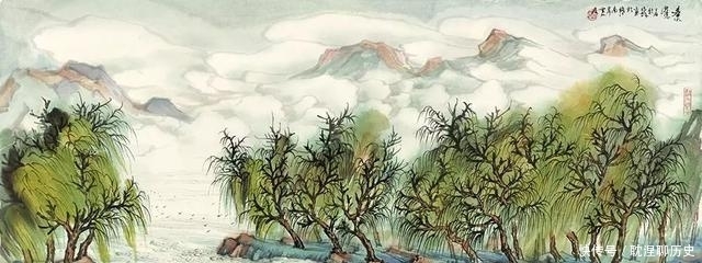 【中国画】「津门网」他的彩墨山水,颇得中国画似与不似的妙蒂