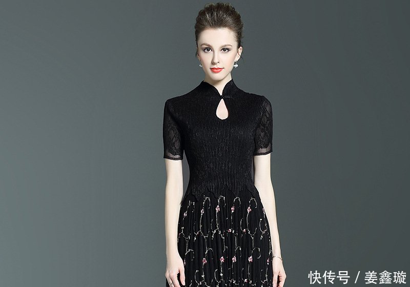 40岁女人夏天怎么穿就穿刺绣蕾丝裙,真的超显