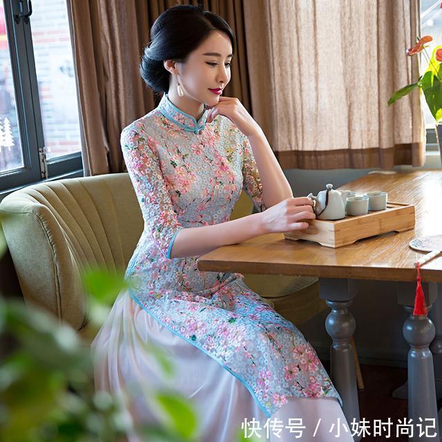 舒适■旗袍挑身材不好穿,旗袍连衣裙却是不挑人,遮盖缺点尽显女性美