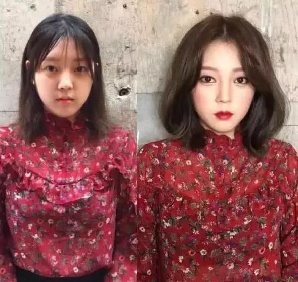 女生化妆前后样貌对比，我：“可以抱走最后那个妹子吗？”