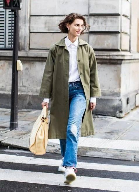  美爆@别找了，风衣+直筒裤=美爆整个春天！