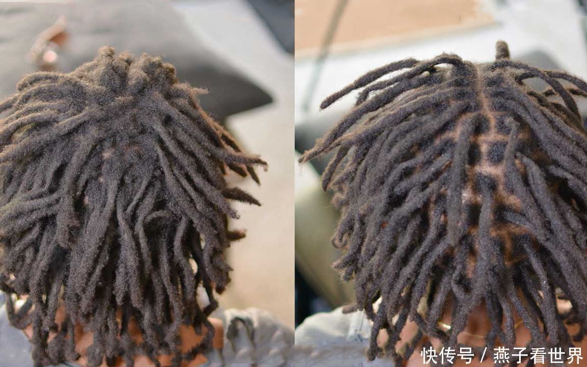 黑人@画面简直辣眼睛，非洲黑人的“脏辫”有多脏？头发放进水的那一刻