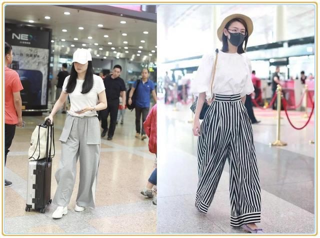 看了王艳的阔腿裤，再看陈瑶，网友:才知道少女和辣妈差距有多大