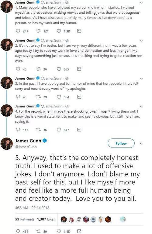 银河护卫队全员声援恋童癖言论者？迪士尼打算法不责众？