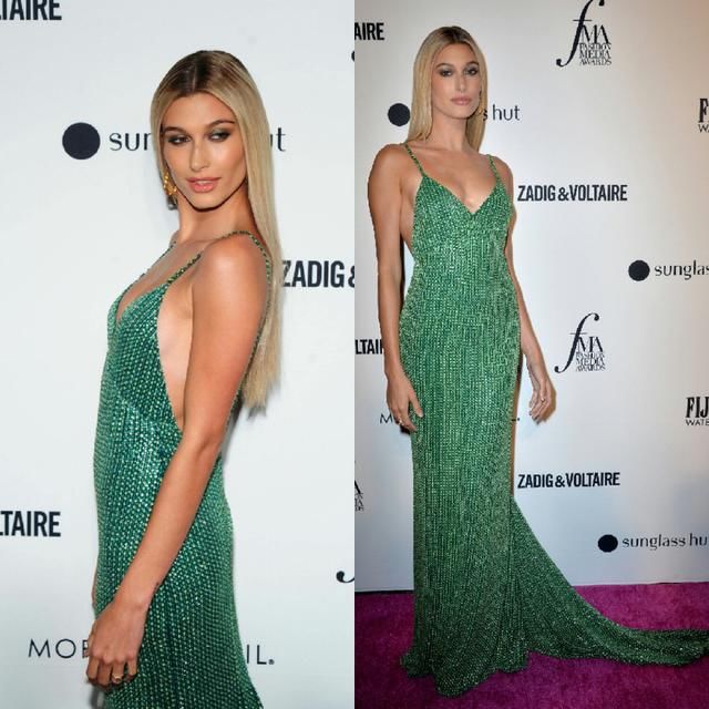 比伯未婚妻一袭长裙现身时尚活动，完全变了一个样，差点没认出来