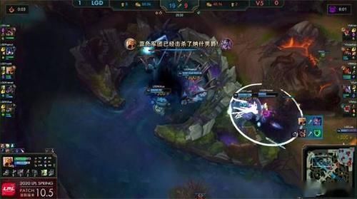  击败：LOL-LPL：小花生猪妹灵性反蹲打穿下路，LGD 2:0击败V5