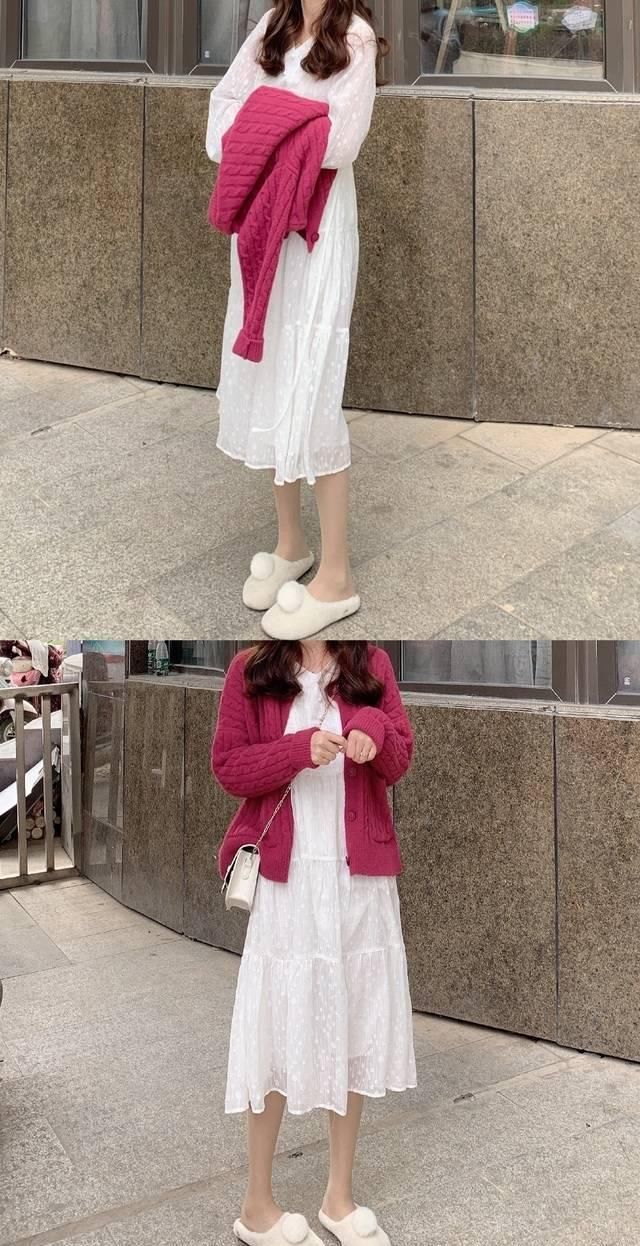 「针织开衫」早春穿衣搭配，教你幽会怎样穿成柔美女王，清爽又气场
