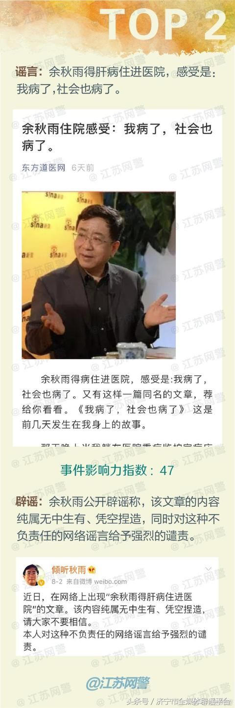 一周谣言Top10:苍井空、余秋雨上榜 拐卖儿童类依然存在