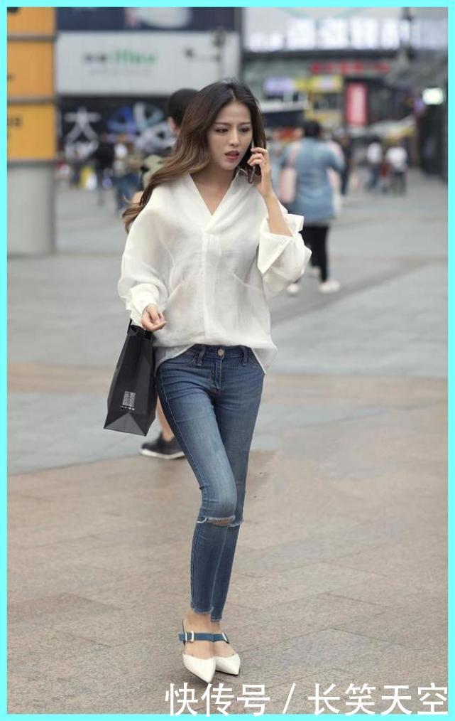 时尚街拍，最后一图姐姐，想象都觉得是一件美事