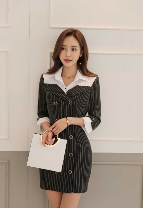 女神孙允珠，黑金都市苏荷街区绅士包臀裙